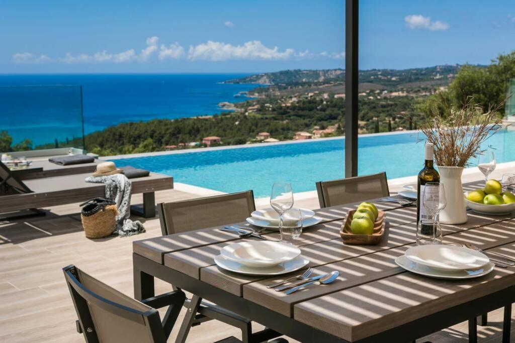 Color Villas-New Villa Green At Trapezaki With Private Pool Mousata Zewnętrze zdjęcie