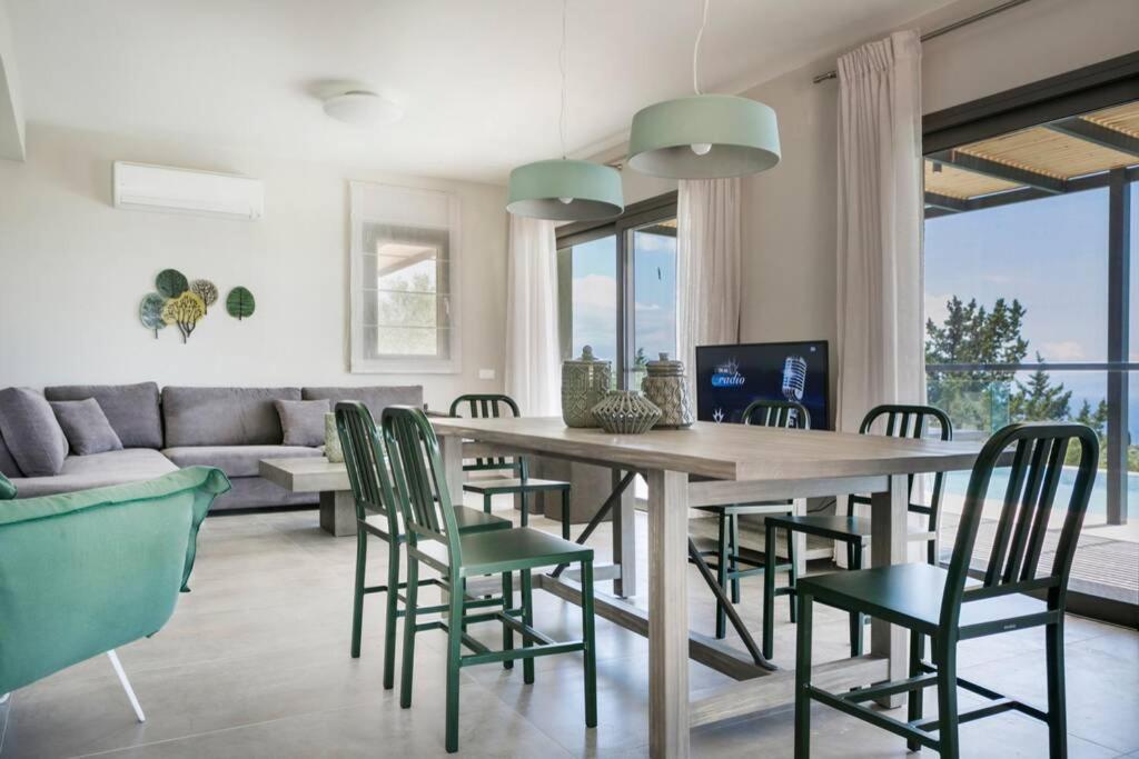 Color Villas-New Villa Green At Trapezaki With Private Pool Mousata Zewnętrze zdjęcie