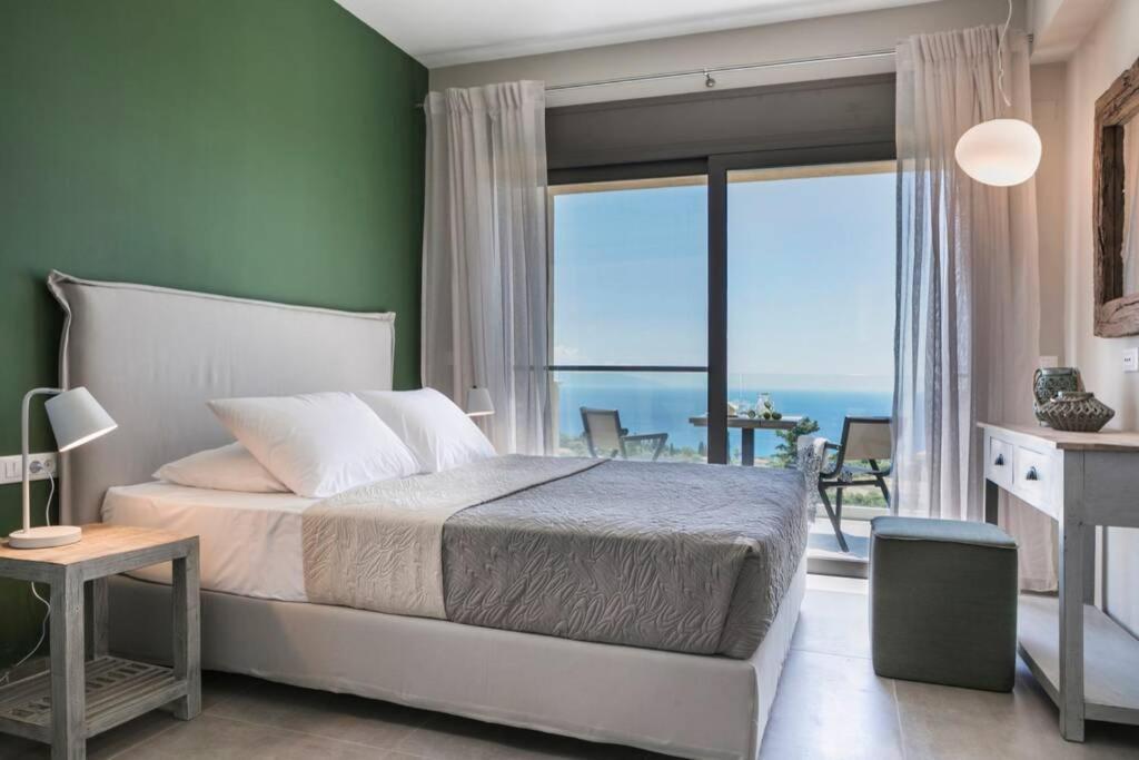 Color Villas-New Villa Green At Trapezaki With Private Pool Mousata Zewnętrze zdjęcie
