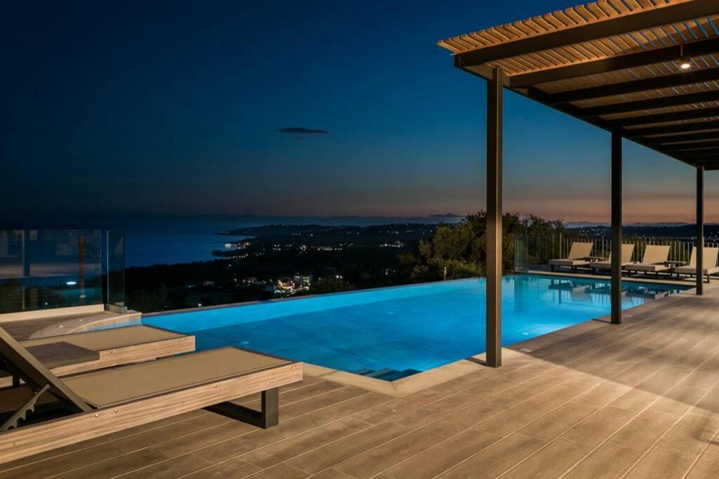 Color Villas-New Villa Green At Trapezaki With Private Pool Mousata Zewnętrze zdjęcie